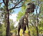 Великий динозавров, пересекающих лес